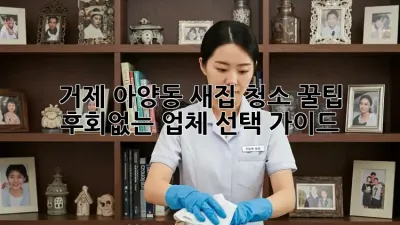 거제 아양동 새집 청소 꿀팁 🏡✨ 후회없는 업체 선택 가이드