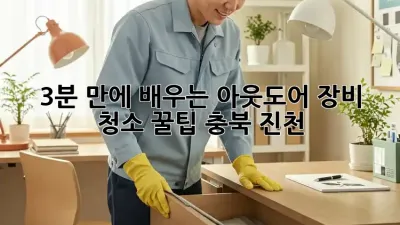 3분 만에 배우는 아웃도어 장비 청소 꿀팁! (충북 진천)
