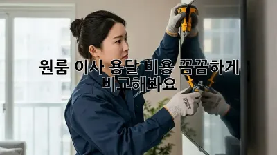원룸 이사? 용달 비용 꼼꼼하게 비교해봐요!